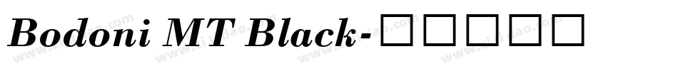 Bodoni MT Black字体转换
